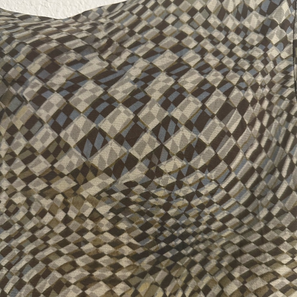 Vintage Y2K Geometric Checkered Patterned Form‎ Fitted INC size S Art Deco - Picture 4 of 4